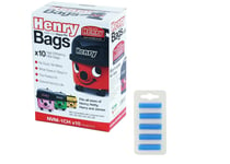 10 x Henry Hetty Numatic Hepaflo Vacuum Bags And Air Freshner