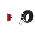KNOG COBBER Rear, éclairage arrière, Noir/Rouge, M & Anneau de klaxon d'alarme de sécurité pour Guidon de vélo de vélo de Luxe Oi 23.8-31.8mm, Noir, Grand