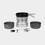 Trangia Gaskök 25 Large, 2100 W + 2 kittlar i HA / hårdanodiserad aluminium 1 stekpanna NS Non Stick-teflon vindskydd UL UltraLight-aluminium griptång rem, Power Gas (230 gram)