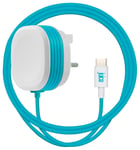 Juice 25W Type C Mains Wall Charger And Cable - Blue & White