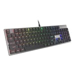 Genesis Thor 420 RGB - tangentbord - amerikansk - silver Inmatningsenhet