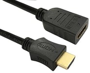 Pro Signal High Speed 4K UHD HDMI Lead with Ethernet, Male to Female, 2m Black