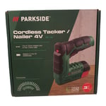 Parkside Cordless Nailer Stapler Nail Gun Tacker 4V Li-Ion PAT 4 D6