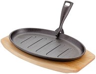 Judge Speciality Cookware Cast Iron Grill Pan, 26cm x 17cm, Induction Ready, Oven Safe