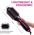 Lanboo 3 in 1 Hair Brush Dryer Brush Blow Hot Air Negative Ion Curler Big Tool