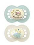 Mam Original Night 6-16M Silic Neutral 2P Baby & Maternity Pacifiers & Accessories Pacifiers Multi/patterned MAM