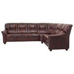 Möbelform Roma hörnsoffa läder antik oxblod 273/223 cm