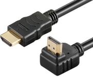 High Speed 90° vinklet HDMI kabel - 4K/60Hz - 2 m