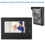 7Inches TFT/LCD HD Waterproof Wired Video Intercom Doorbell Infrared Nigh UK AUS