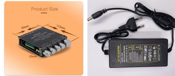 XY-S100H With 24V 3A Panneau d'amplificateur caisson basses HIFI, Bluetooth XY-S100H, 50 wx2 + 5.0 W, 100 canaux, Audio stéréo, basse, application USB, 2.1 Nipseyteko