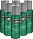 6 x 200ML BRUT ORIGINAL DEODORANT BODY SPRAY  SPECIAL OFFER  🔥 🔥