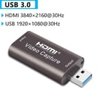 Carte de capture vidéo USB 2.0 compatible HDMI 4K,boîtier de diffusion en direct statique pour,XBOX,téléphone,jeu,DVD,caméra HD - Type usb3.0 capture