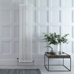 Radiateur style fonte vertical – Blanc – 180 cm x 44,4 cm – Double rangs – Stelrad Regal par Hudson Reed