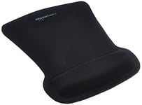 Amazon Basics - Tapis de souris rectangulaire avec repose-poignet en gel, noir