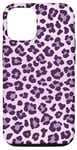 Coque pour iPhone 15 Motif léopard violet