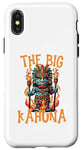 Coque pour iPhone X/XS Tiki Big Kahuna Funny Hawaiian Fête des Pères Vacances Tropical