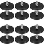Gummibelagda magneter, 22lbs neodymmagnetbas med M6 gängad magnet med bultar och muttrar, stron