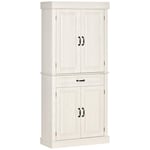 Freestanding Kitchen Cupboard Storage Cabinet with Drawer and Shelves