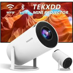 Mini Projecteur 4K, Videoprojecteur 200 Ansi Avec Wifi 6,Retroprojecteur 4K Retournement À 180°,Bt 5.0,130 Pouces,Vidéo Proje[j89]