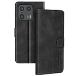 Etui för Motorola Edge 50 Ultra - AVIZAR - Plånbok Stöd Videoläge - Svart Svart