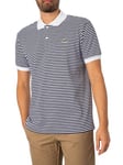 LacosteL.12.12 Striped Cotton Polo Shirt - Black/White