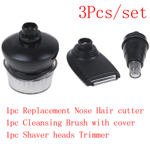 3pcs Nose Trimmer Head+ Cleansing Brush+trimmer For Shaver Rq11 One Size