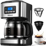 Yabano Coffee Maker, Filter Coffee Machine with Timer, 1.5L Programmable Drip Co