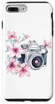Coque pour iPhone 7 Plus/8 Plus Photographe Vintage Appareil photo Fleurs Photographie