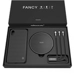 Nillkin Fancy Gift Set - Phone Case + Qi Wireless Charger + 3-in-1 Cable (USB - micro USB/Lightning/USB-C) for iPhone X - Black