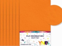 Interdruk Dekorativ filt YNJ orange 8st Interdruk Galanteria