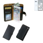 For Google Pixel 7a wallet case cover black protective bag