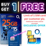 2X New O2 Pay as you go Sim Card .Mobile phone,Tablet,Data WiFi Dongle,Routers