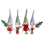 DIY-kit Santas Little Friends – pyssla 4 tomtenissar med bedårande hattar. L. 14 cm