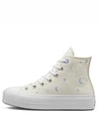 Converse Womens Chuck Taylor All Star Lift Hi Top Trainers - White/Blue