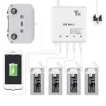 Mini 2 Drone Battery Charger Charge Four Batteries at Once Drone USB Remote Control Accessories for DJI Mini 2 Drone Battery (British regulatory)