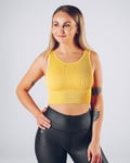 Workout Empire - Core Ribbed Crop Tank - Buff Yellow - L