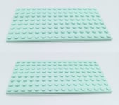 LEGO 8x16 AQUA x 2  Base Plate  8x16 STUDS (PINS)  Brand New