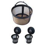 3X(Reusable Mesh Ground Coffee Basket for K- Essentials and for K- Machine Coffe