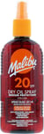 Malibu Sun SPF 20 Non-Greasy Dry Oil Spray for Tanning, High Protection, Water 
