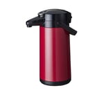 Bonamat - Airpot Furento - Pumptermos - Rostfri stålkärna - Röd metallisk - 2,2 liter