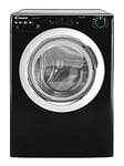 Candy Smart Pro CSO1483TWCBE Freestanding Washing Machine, WiFi Connected, 8 kg Load, 1400 rpm, Black with Chrome door
