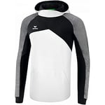 Erima - Premium One - Sweat-shirt à capuche - Femme - Blanc (Noir/Blanc) - FR : 2XL (Taille Fabricant : XXL)