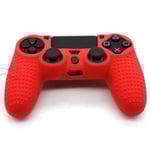 PS4 Kontroll Skal Silikon Anti-Slip Röd