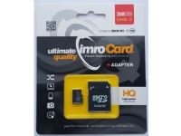 IMRO MICROSD10/32G UHS-3 ADP, 32 GB, MicroSDHC, klass 10, UHS-III, klass 3 (U3), svart