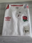 Brand New Umbro England 7's Home Rugby Shirt Size youth large / Small Adult