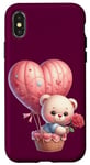 iPhone X/XS Valentine Teddy Bear Pink Flower Hot Air Balloon Case