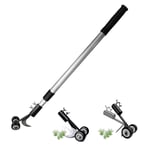 YLJXXY 2pcs Weed Puller Tool with Wheels, Manual Crack and Crevice Weeds-Snatcher, ​Weeding Tools with Adjustable Handle Weeds for Garden Patio Backyard Lawn Sidewalk Driveways