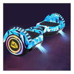 Hoverboard Self Balancing Hoverboard For Kids And Adults,Connect Bluetooth To Play Music,Can Load 130KG, Maximum Speed 19gKM/H, Maximum Mileage About 24KM (Color : Blue)