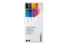 Cricut Joy - brush pen and marker set - svart, röd, blå, grön, gul, orange, brun, mörklila (paket om 9)