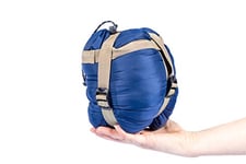 Cao Blue Sleeping Bag 190 x 75 cm-12 x 7 cm (Compact) Exterior: 320 D Waterproof Nylon Lining: 240T Cotton Filling: 80g/m2 Silk Fibre Filling Adult Unisex, 200 x 80 cm